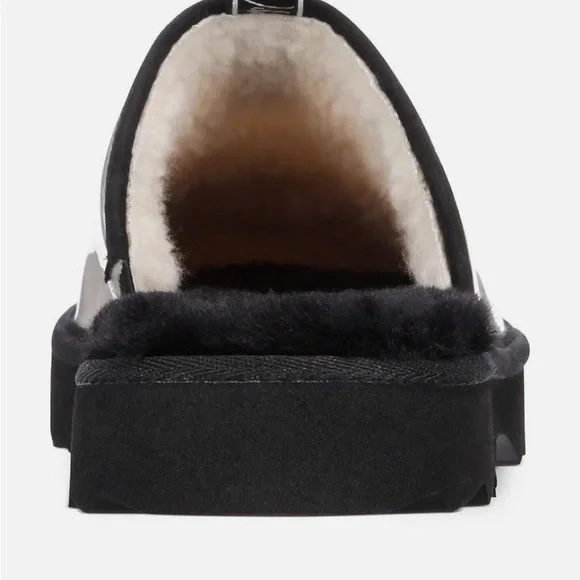 Wild Pair Portiaa Faux Fur Ivory/Black Slip On Slide Slipper Women’s Sz 6 NWB - Picture 3 of 3